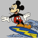 Surfing Mickey Mouse