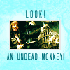 An undead monkey avatar