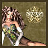 Girl with pentagram avatar