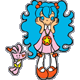 tiny blue haired girl avatar