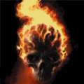 Burning skull avatar