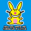 Happy bunny throw up avatar