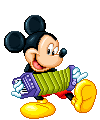 Animated Mickey plays accordion avatar