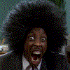 Afro shocked avatar