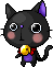 Black cat dressed avatar