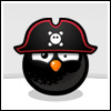 Pirate captain in black avatar