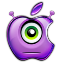 Purple people eating apple avatar