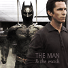 Bruce Wayne and batsuit avatar