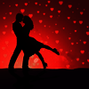 Love in red with black avatar
